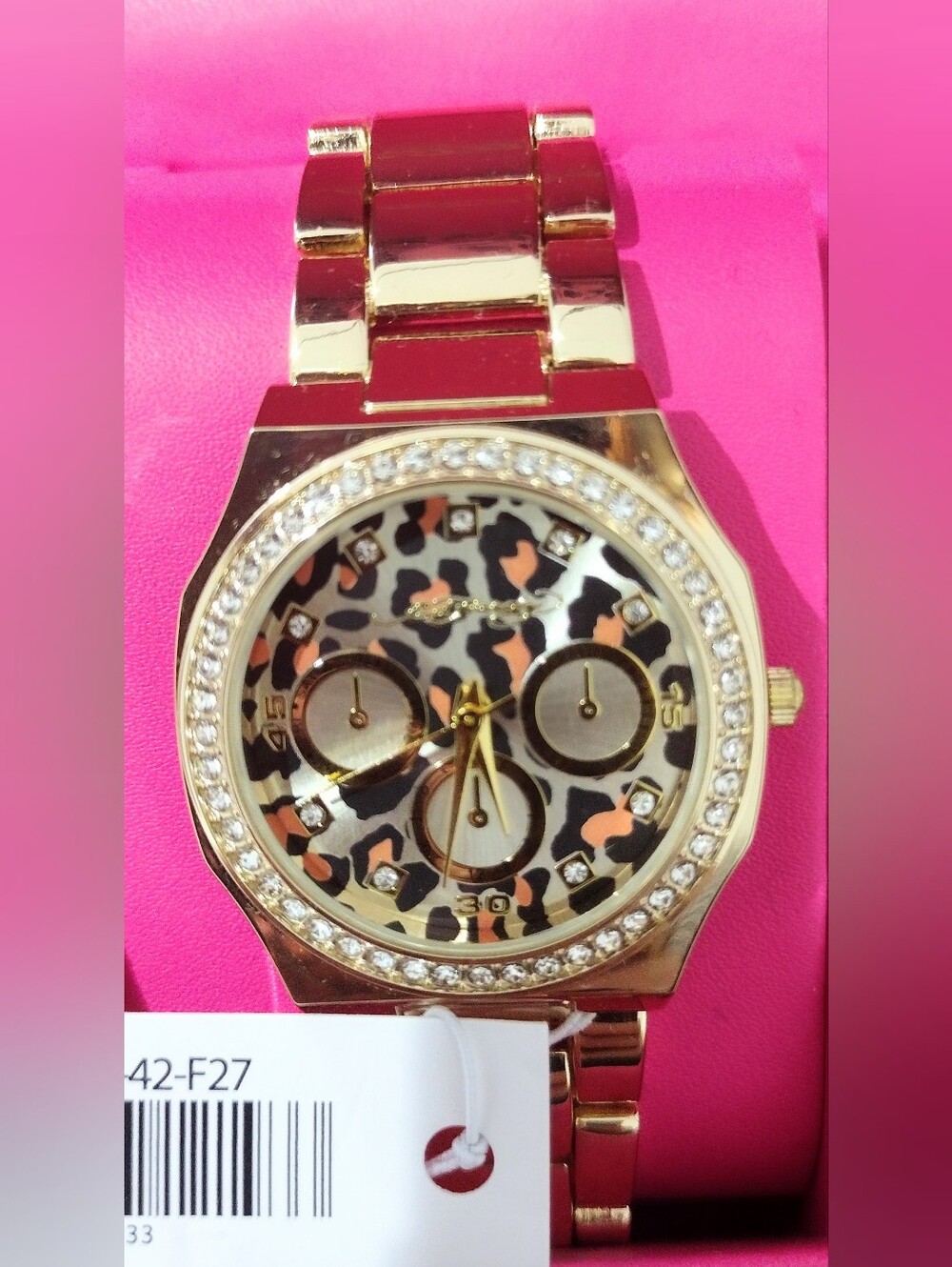 Ed Hardy Golden Leopard Print Women's Bracelet Watch - Fashion Accessory